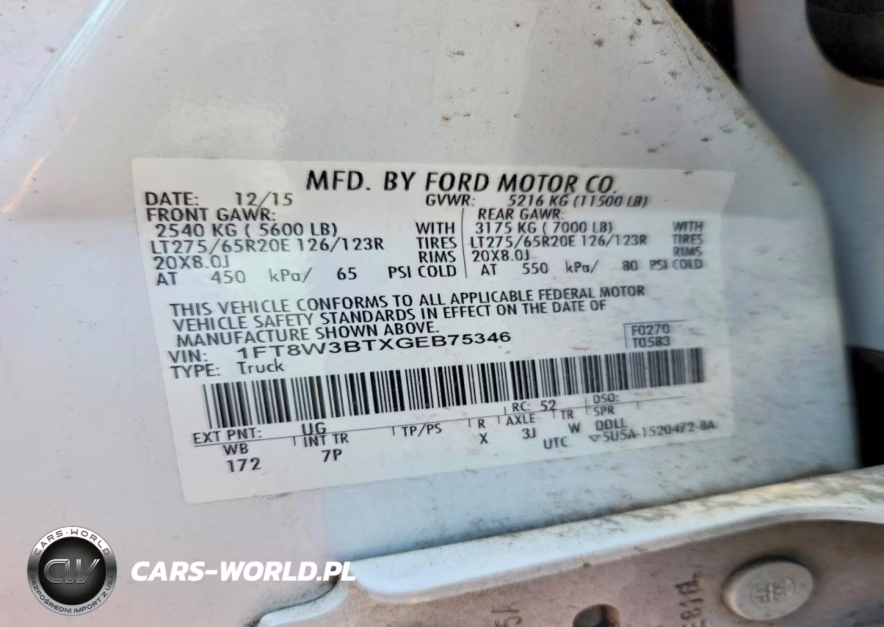 2016 Ford F350 Super Duty VIN:1FT8W3BTXGEB75346 - 14