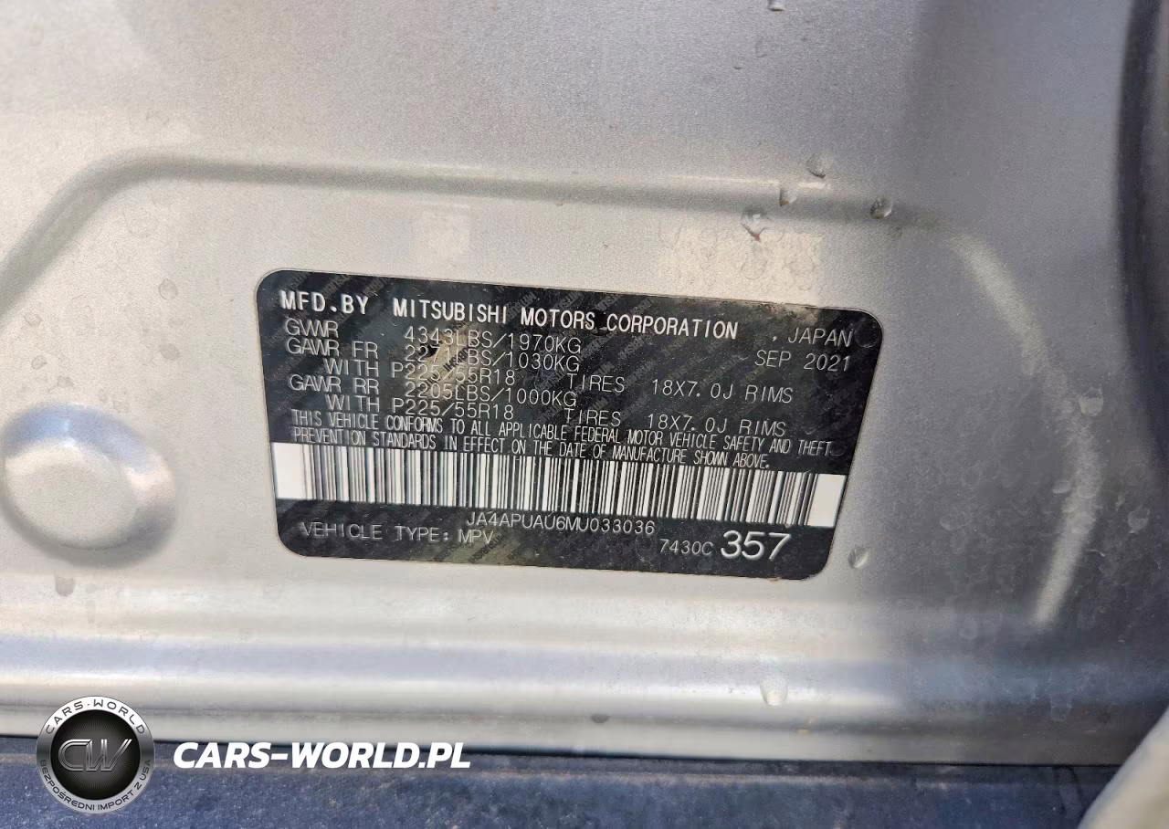 2021 Mitsubishi Outlander Sport Es VIN:JA4APUAU6MU033036 - 13