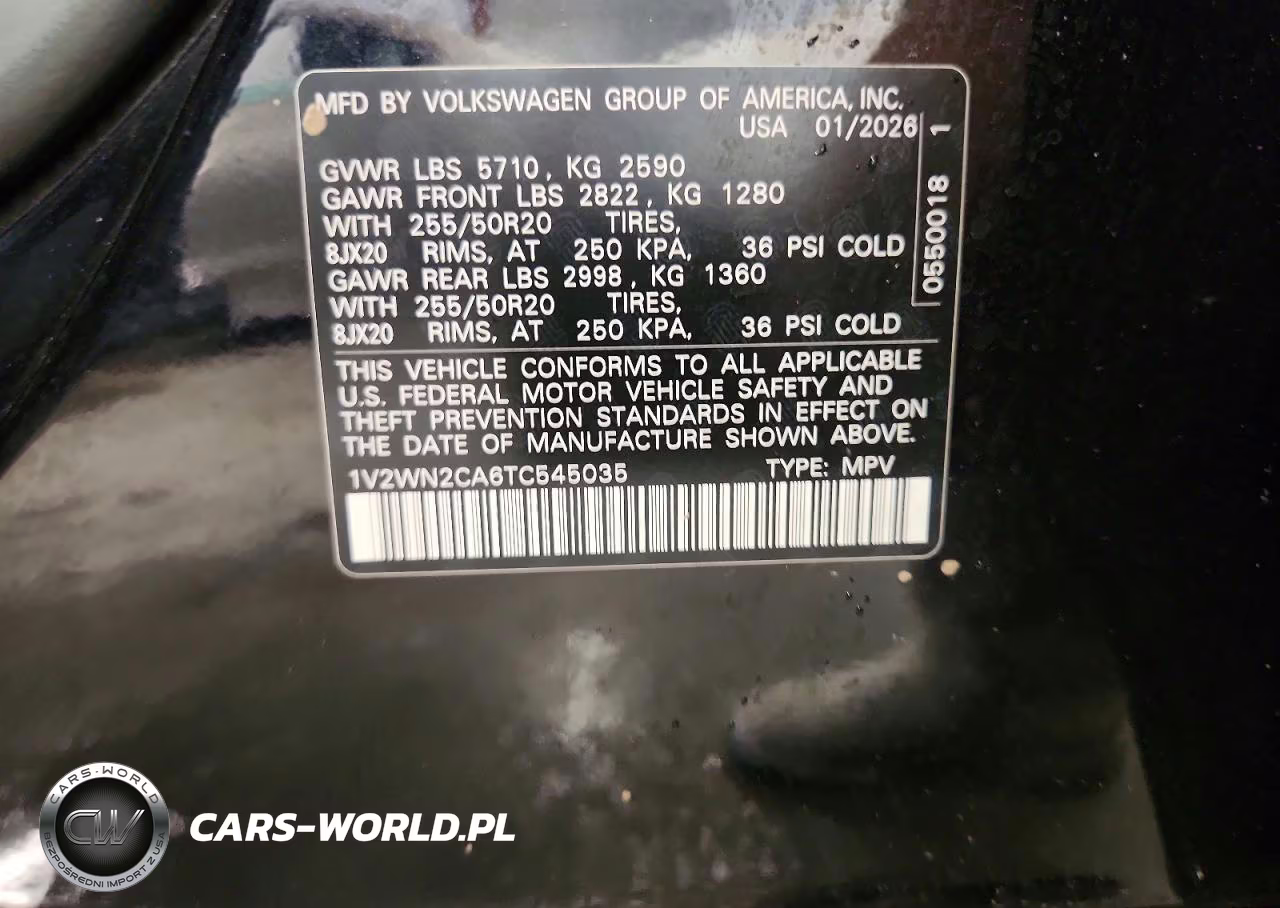 2026 Volkswagen Atlas Se VIN:1V2WN2CA6TC545035 - 13