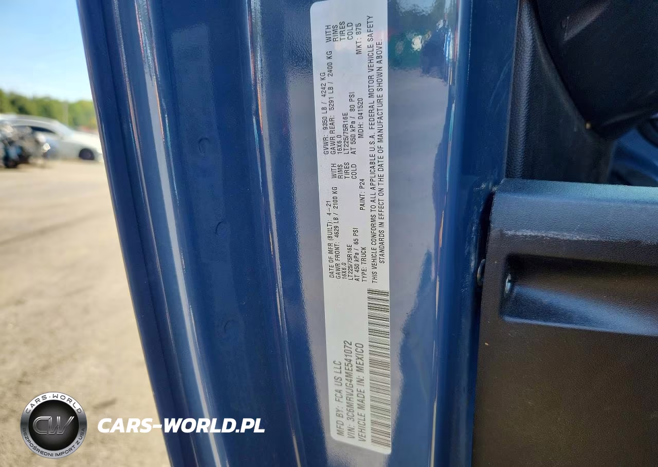 2021 Ram Promaster 3500 Delivery Van VIN:3C6MRVJG4ME541072 - 13