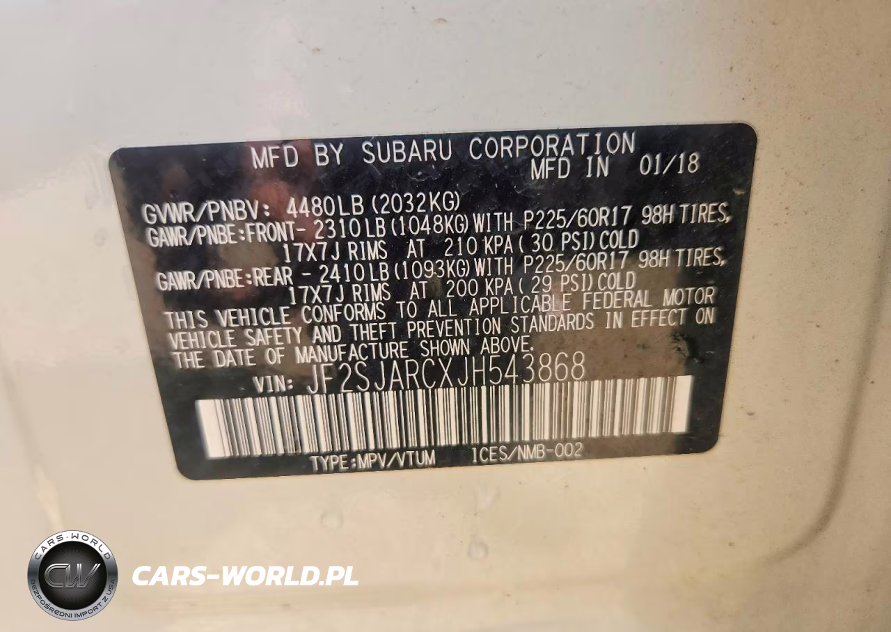 2018 Subaru Forester 2.5I Limited VIN:JF2SJARCXJH543868 - 13