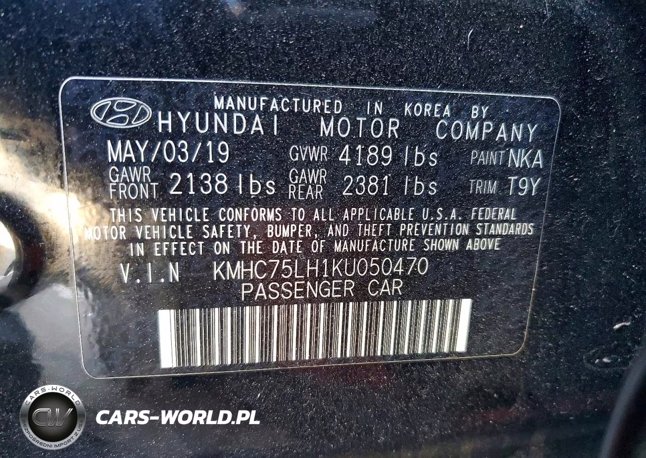 2019 Hyundai Ioniq Electric Base VIN:KMHC75LH1KU050470 - 13