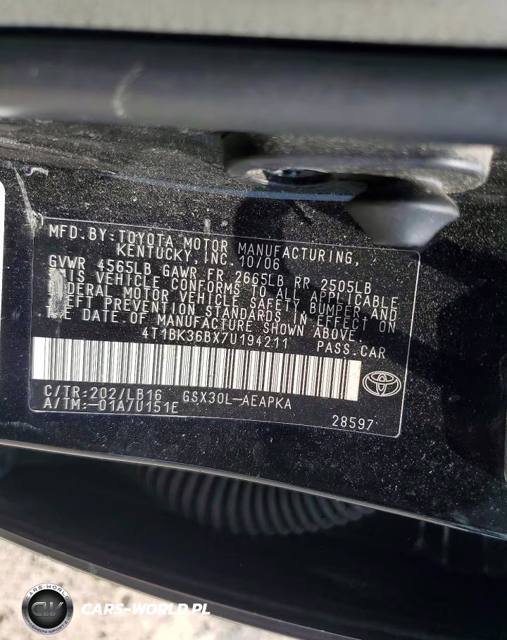 2007 Toyota Avalon Limited VIN:4T1BK36BX7U194211 - 12