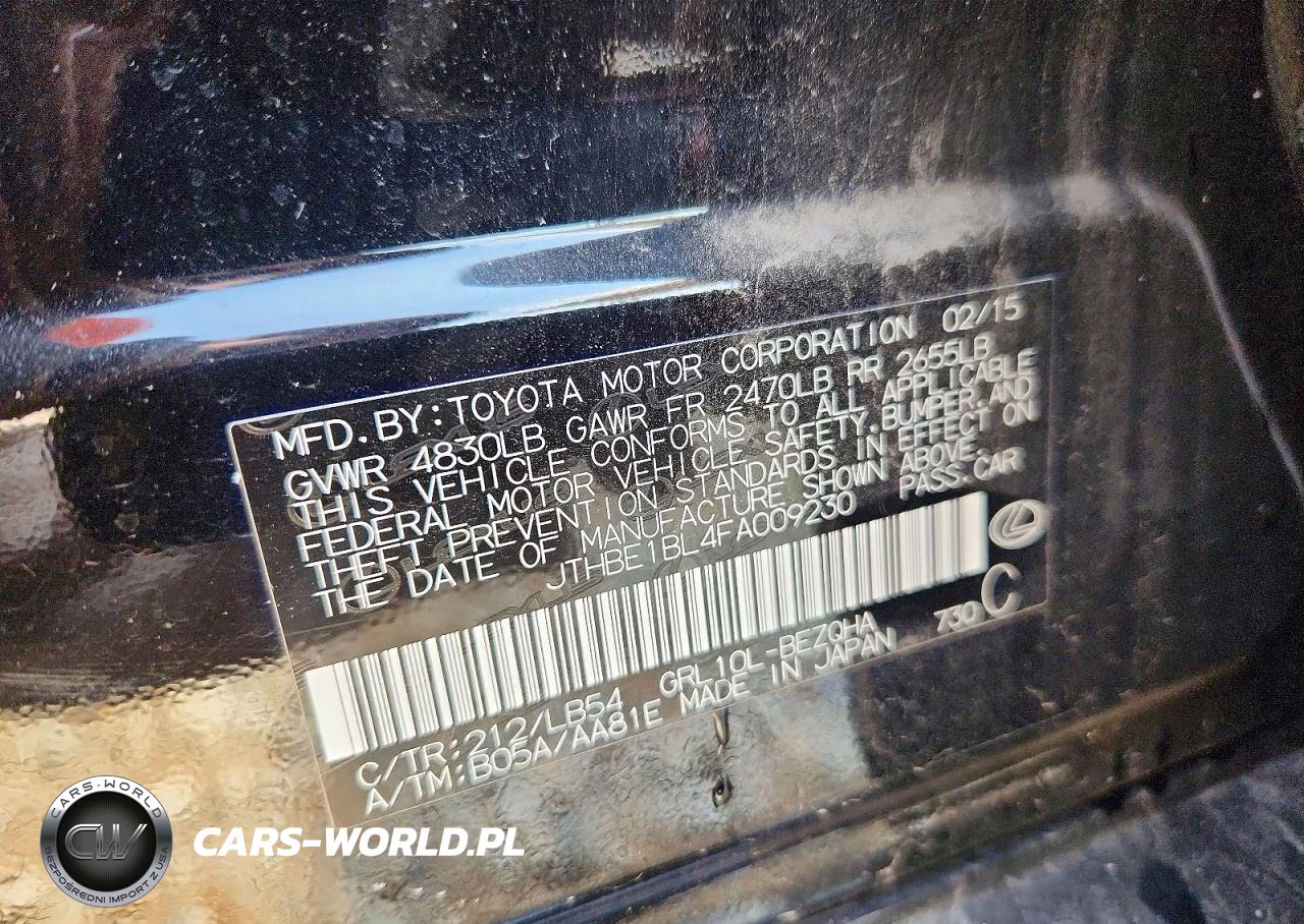 2015 Lexus Gs 350 VIN:JTHBE1BL4FA009230 - 13