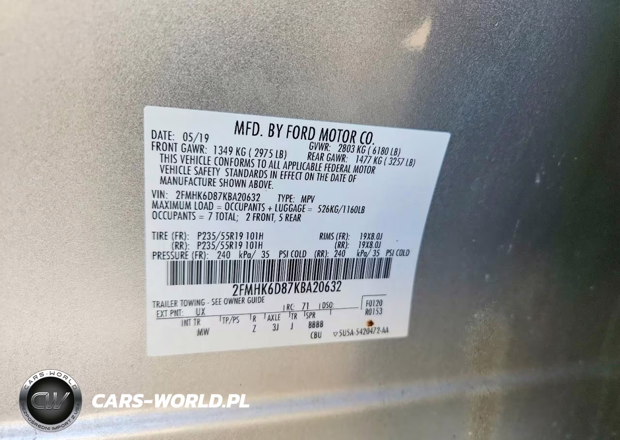 2019 Ford Flex Limited VIN:2FMHK6D87KBA20632 - 13