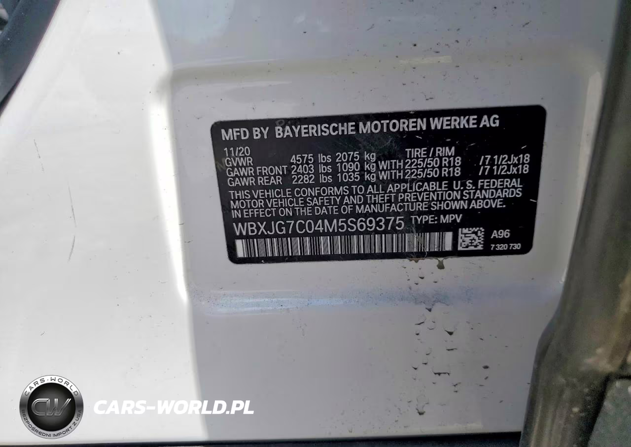 2021 BMW X1 Sdrive28I VIN:WBXJG7C04M5S69375 - 13