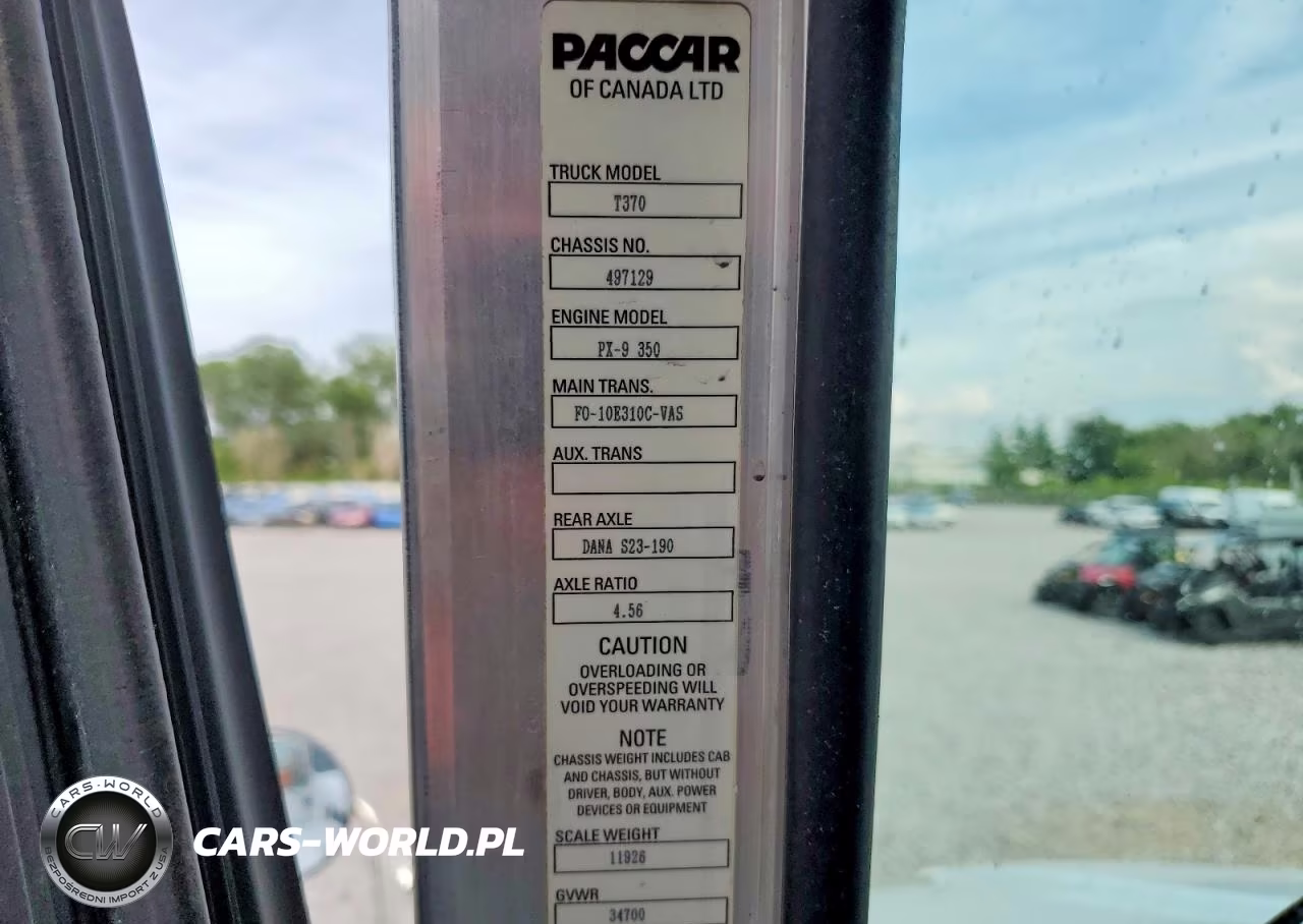 2016 Kenworth Construction T370 VIN:2XKHAJ8XXGM497129 - 12