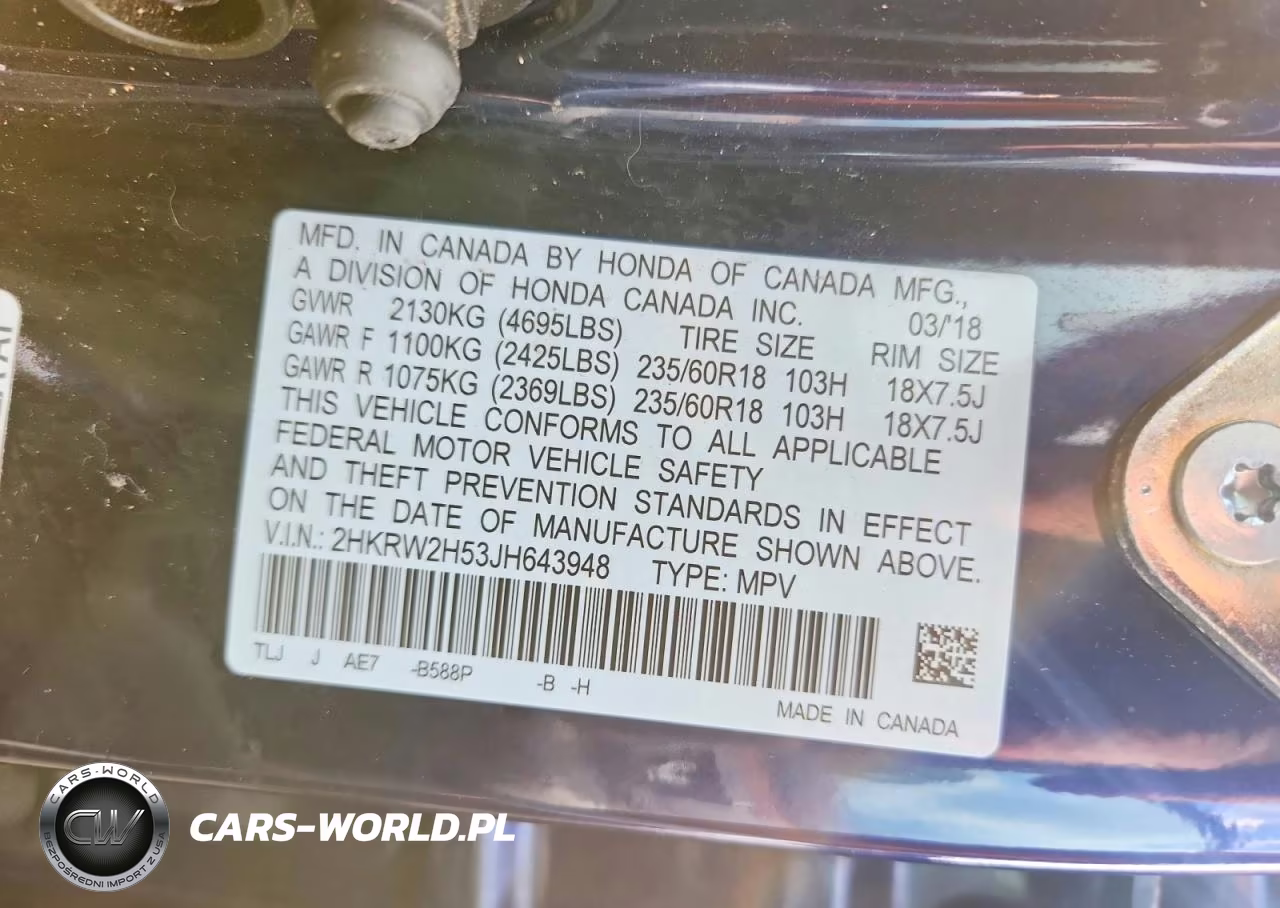 2018 Honda Cr-V Ex VIN:2HKRW2H53JH643948 - 14