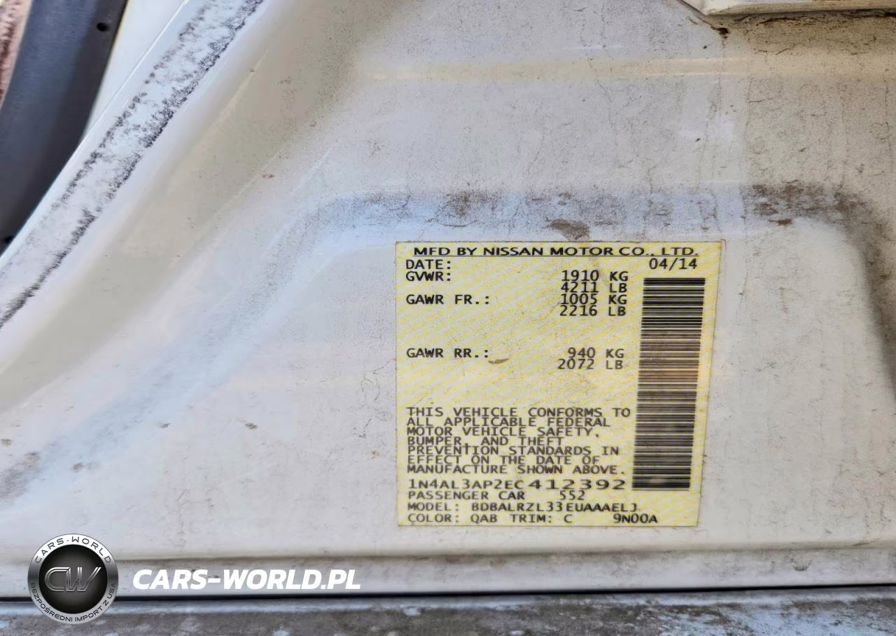 2014 Nissan Altima 2.5 VIN:1N4AL3AP2EC412392 - 12