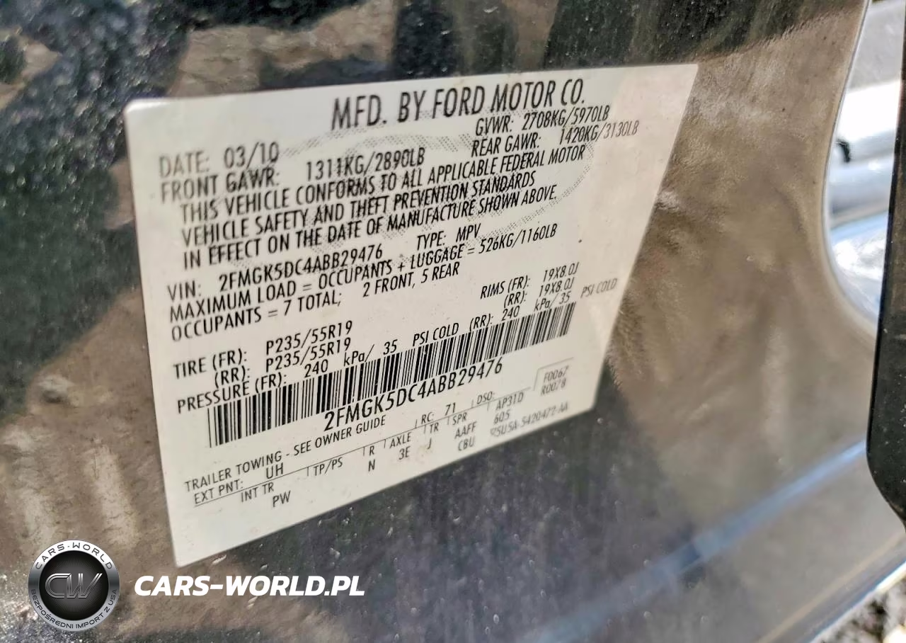 2010 Ford Flex Limited VIN:2FMGK5DC4ABB29476 - 13
