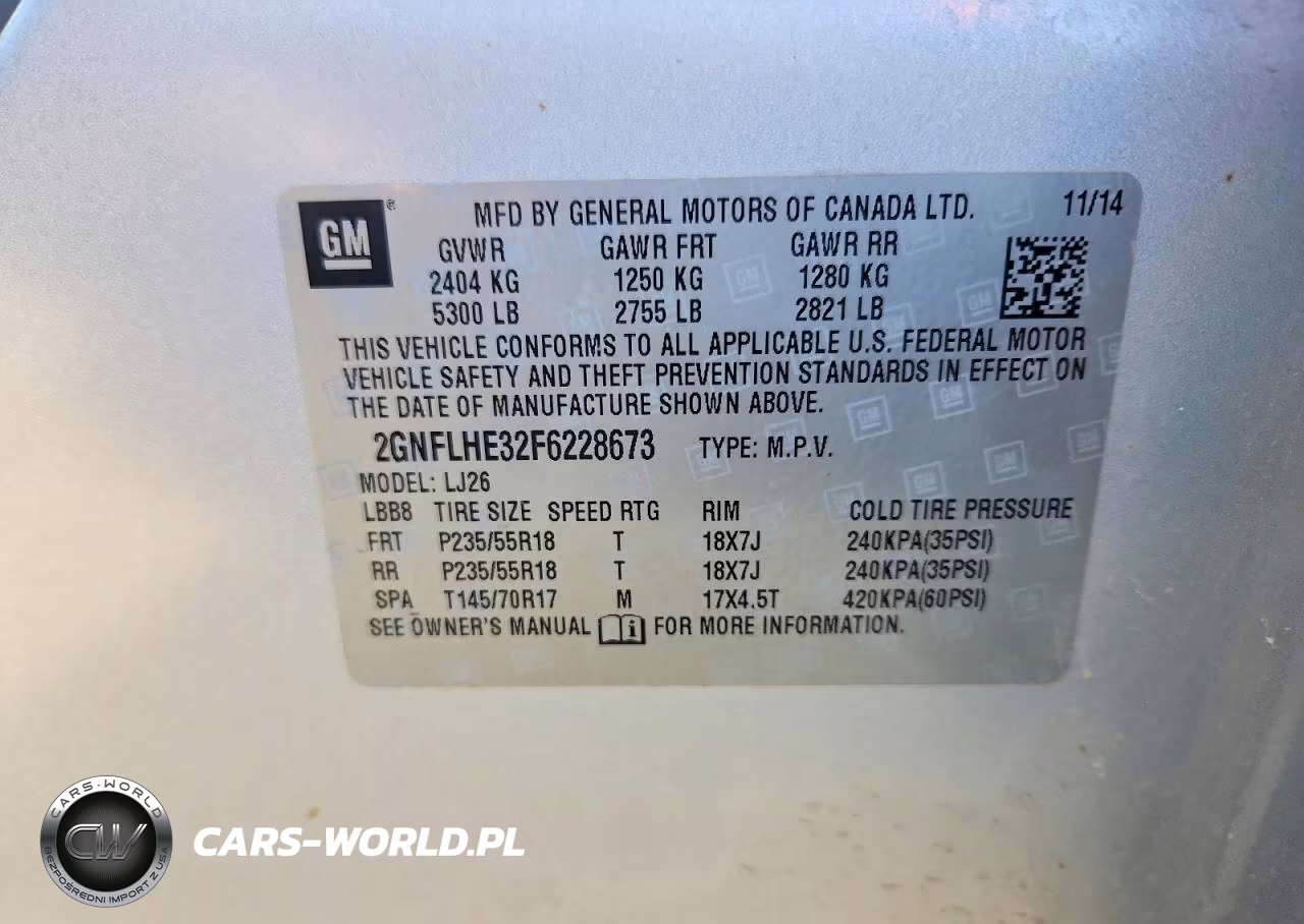 2015 Chevrolet Equinox Ltz VIN:2GNFLHE32F6228673 - 12