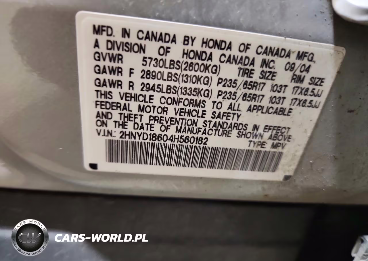 2004 Acura Mdx Touring VIN:2HNYD18604H560182 - 13