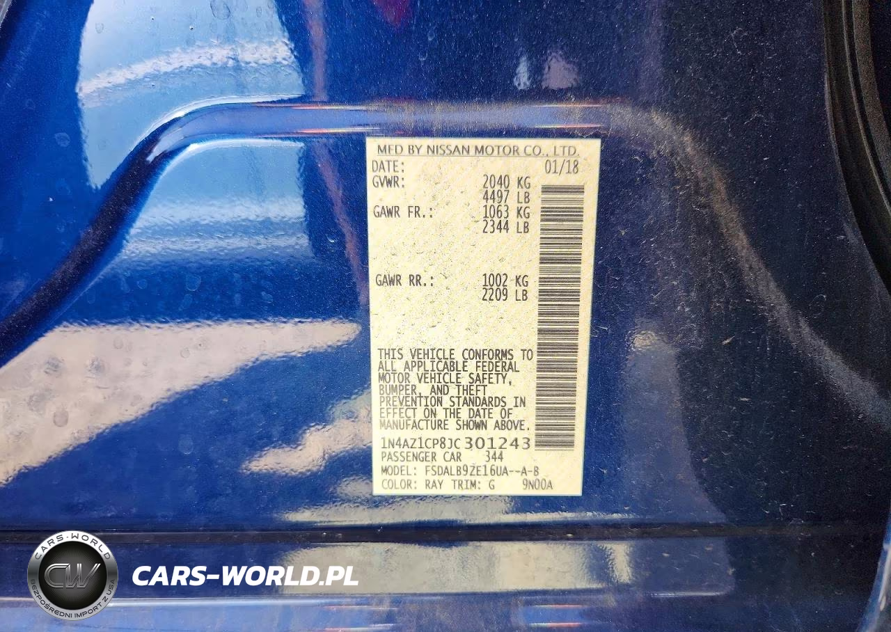 2018 Nissan Leaf S VIN:1N4AZ1CP8JC301243 - 13