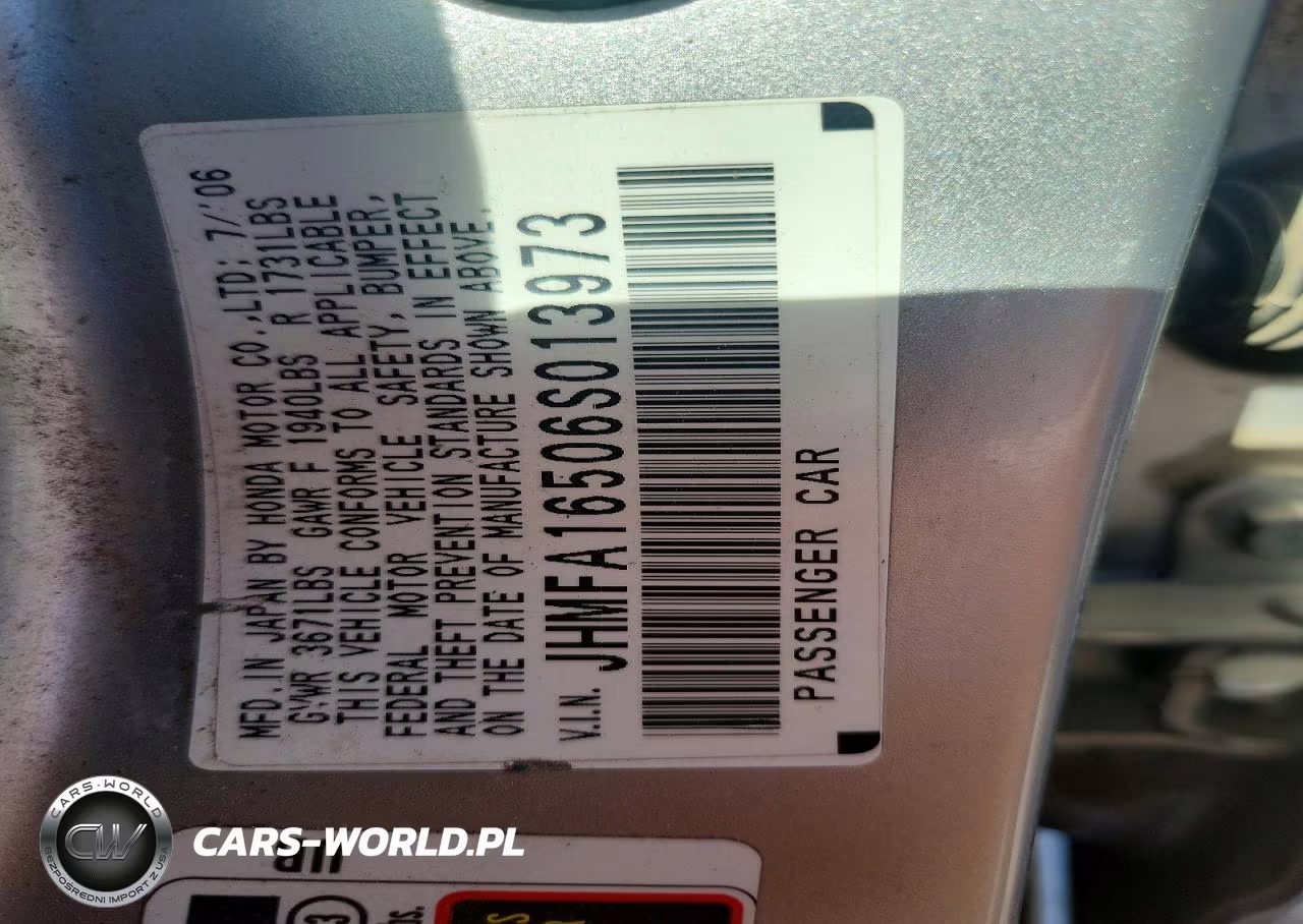 2006 Honda Civic Lx VIN:JHMFA16506S013973 - 14