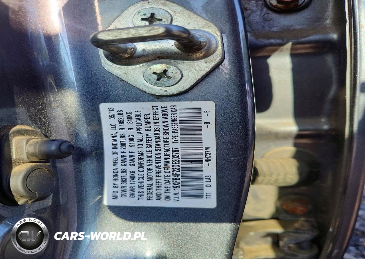 2013 Honda Civic Hybrid VIN:19XFB4F23DE202767 - 12