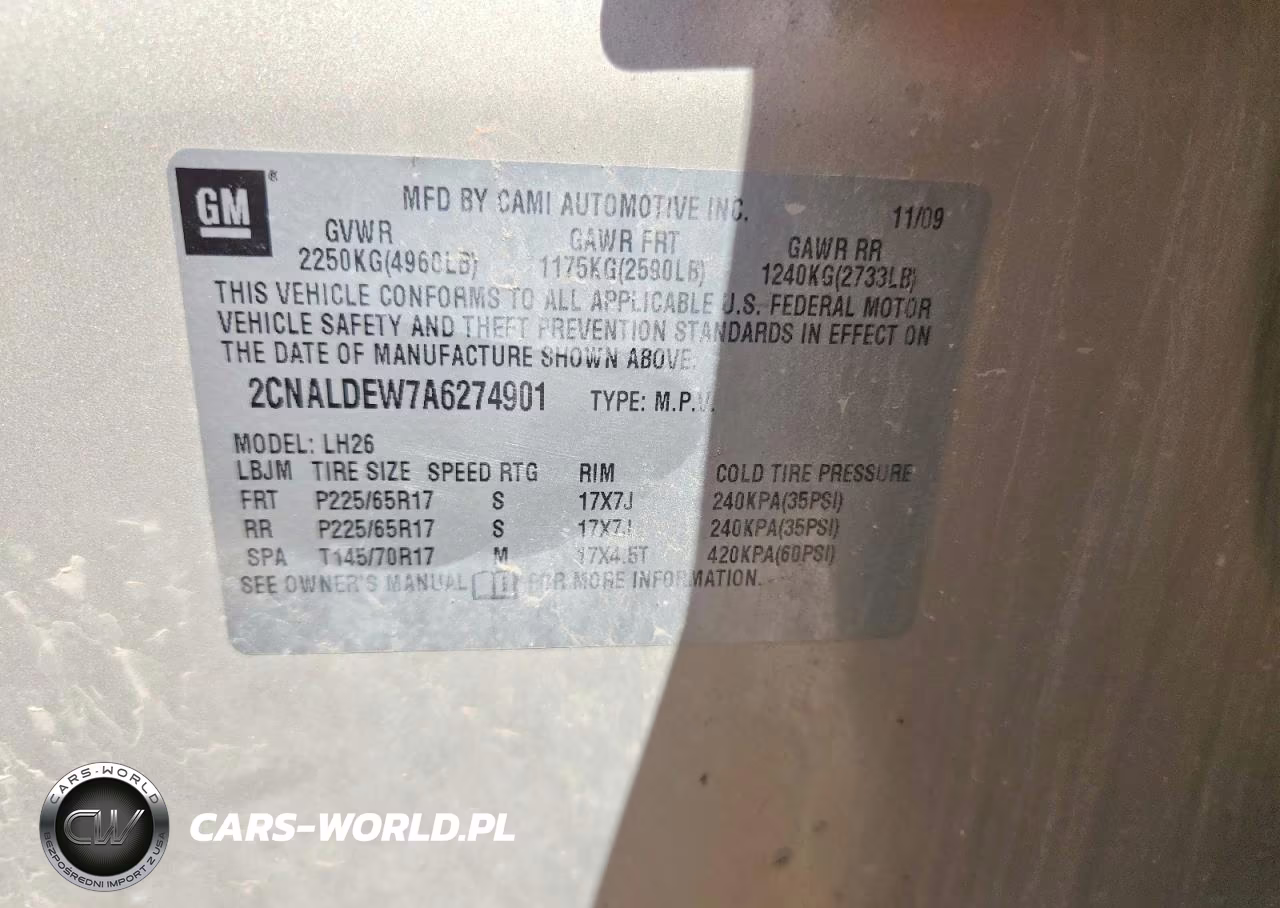 2010 Chevrolet Equinox Lt VIN:2CNALDEW7A6274901 - 13