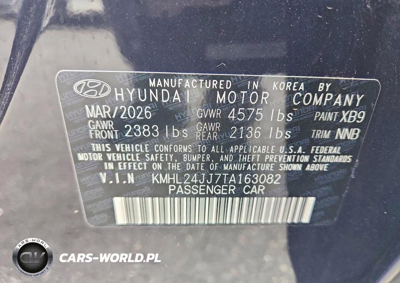 2026 Hyundai Sonata Hybrid Blue VIN:KMHL24JJ7TA163082 - 12
