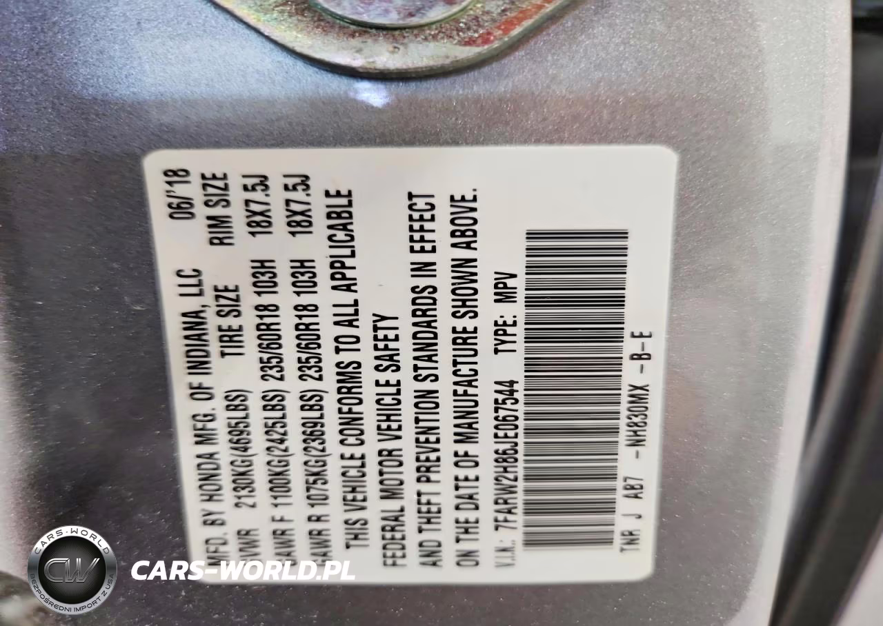 2018 Honda Cr-V Exl VIN:7FARW2H86JE067544 - 13