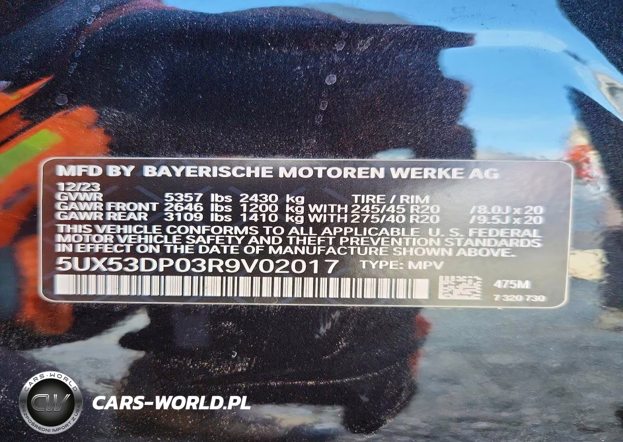 2024 BMW X3 xDrive30I VIN:5UX53DP03R9V02017 - 14