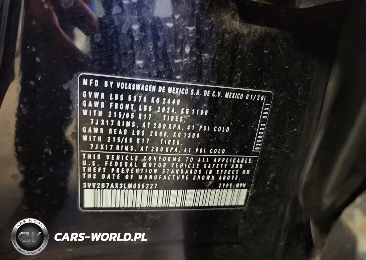 2020 Volkswagen Tiguan Se VIN:3VV2B7AX3LM095227 - 13