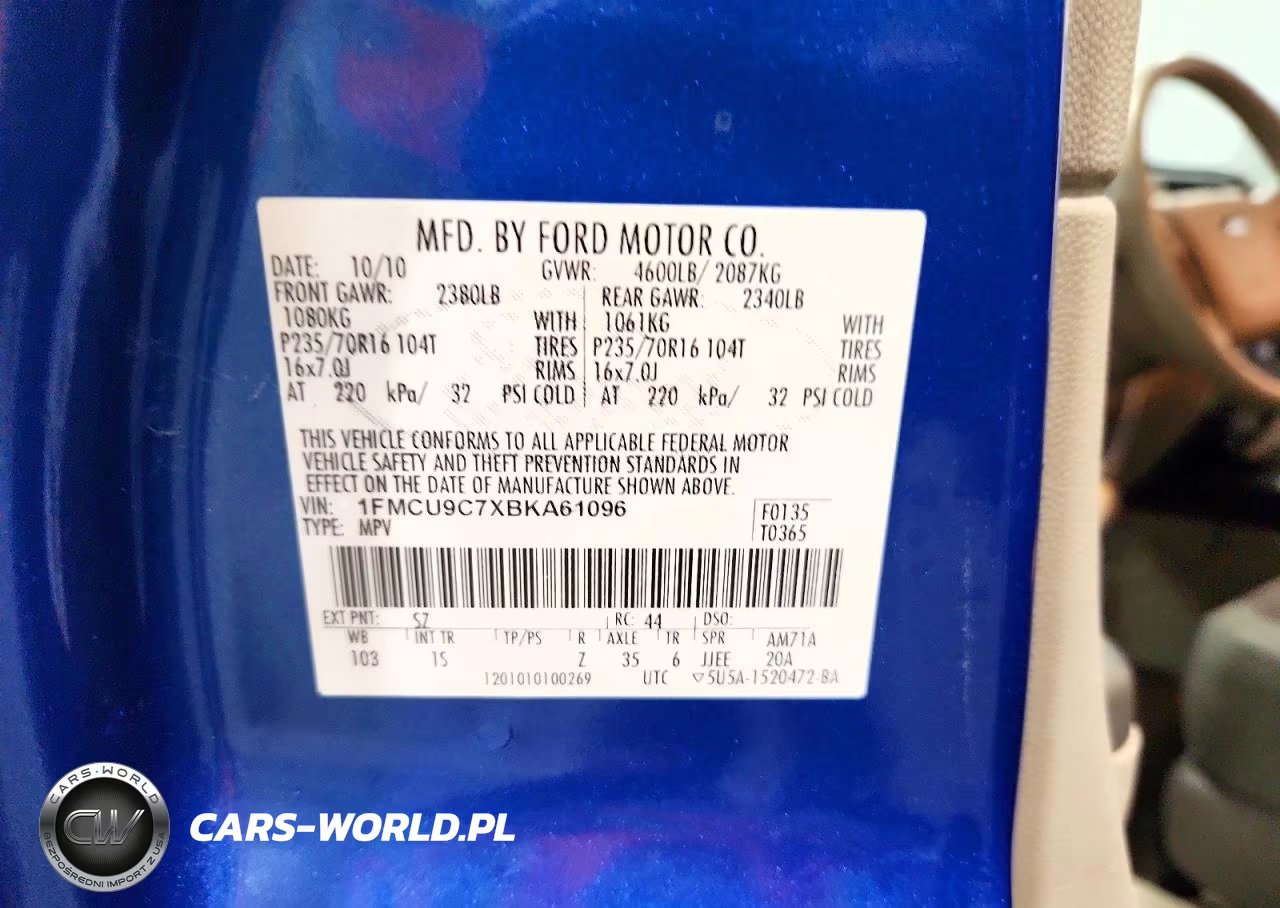 2011 Ford Escape Xls VIN:1FMCU9C7XBKA61096 - 14