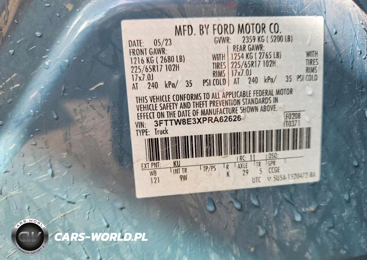 2023 Ford Maverick Xl VIN:3FTTW8E3XPRA62626 - 12
