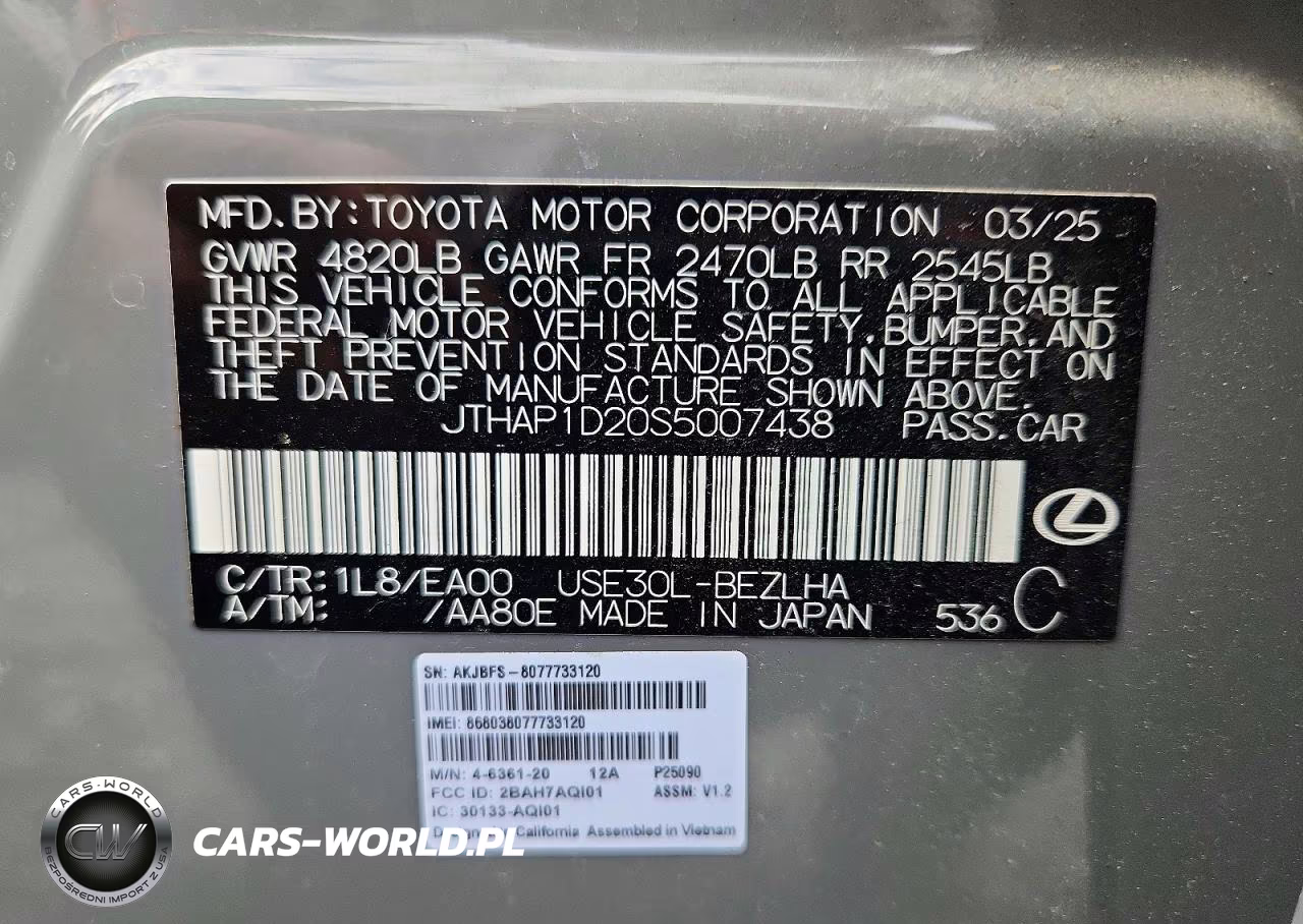 2025 Lexus Is 500 F Sport Performance Premium VIN:JTHAP1D20S5007438 - 12