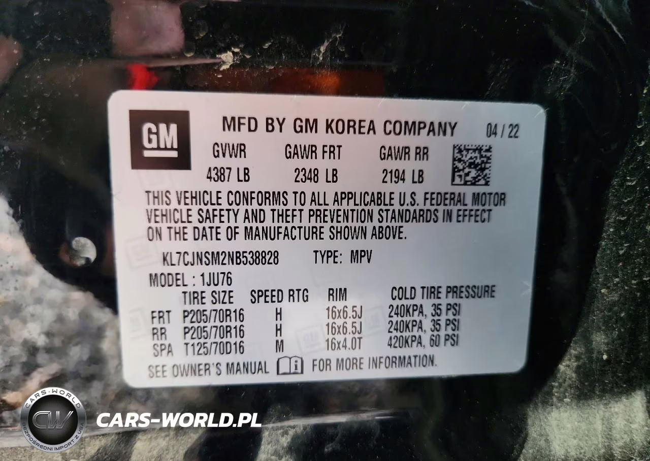 2022 Chevrolet Trax Ls VIN:KL7CJNSM2NB538828 - 14