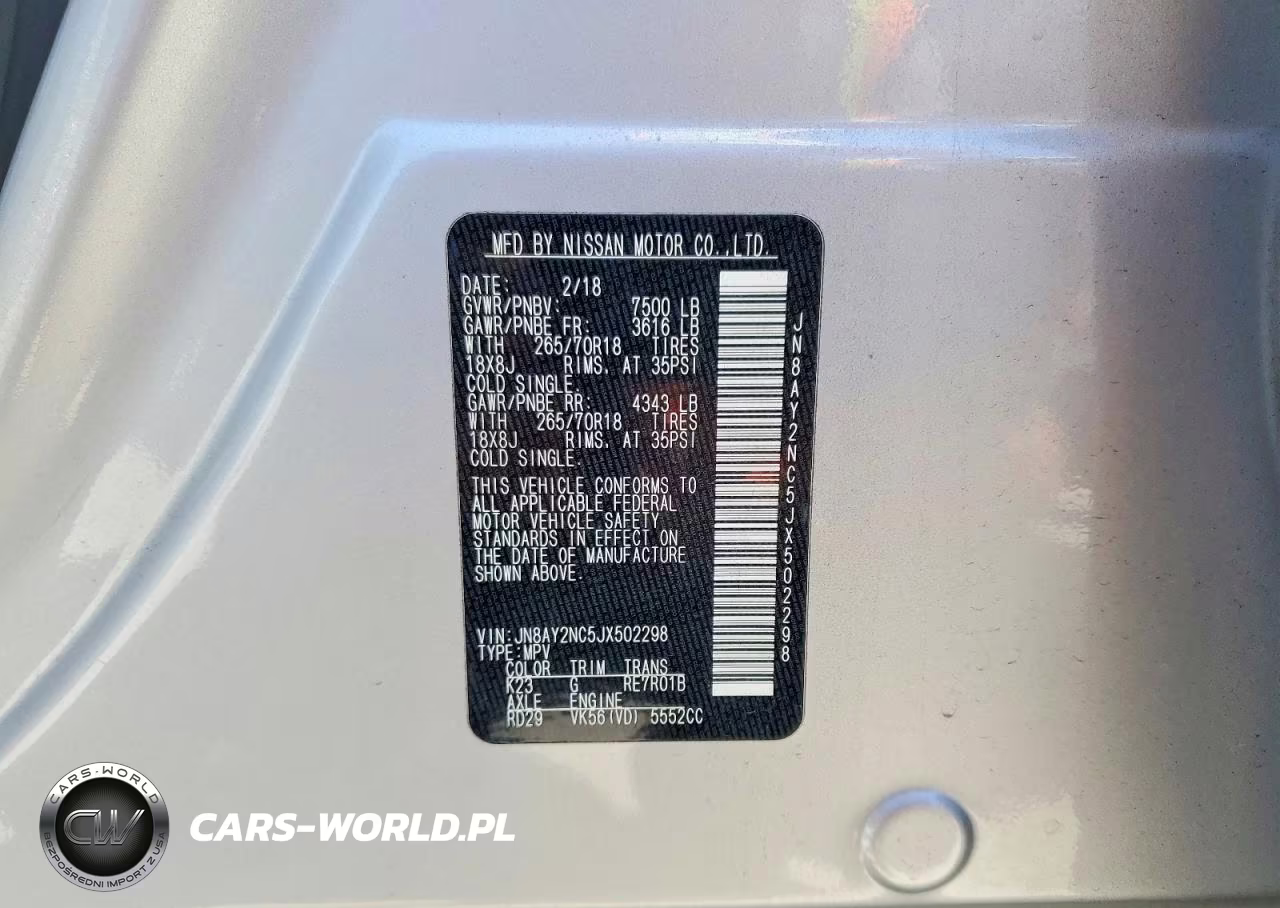 2018 Nissan Armada Sv VIN:JN8AY2NC5JX502298 - 13