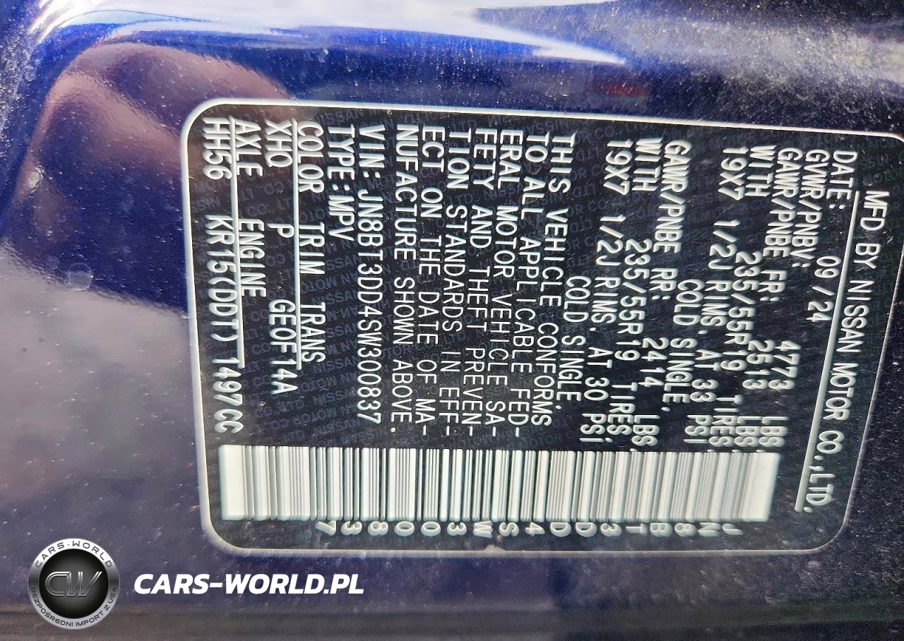 2025 Nissan Rogue Platinum VIN:JN8BT3DD4SW300837 - 13