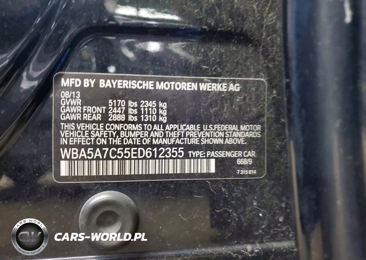 2014 BMW 528 Xi VIN:WBA5A7C55ED612355 - 13