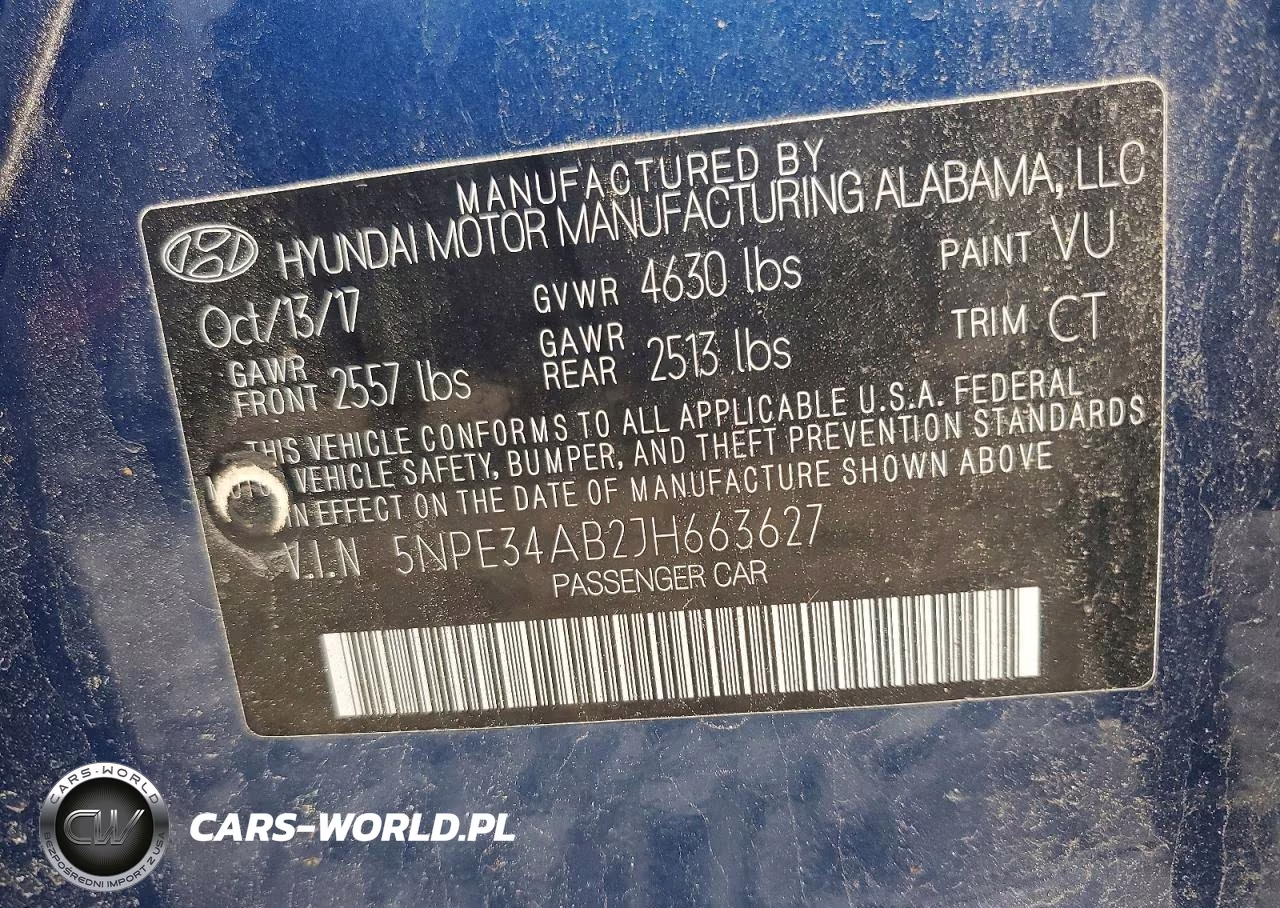 2018 Hyundai Sonata Limited 2.0T VIN:5NPE34AB2JH663627 - 13
