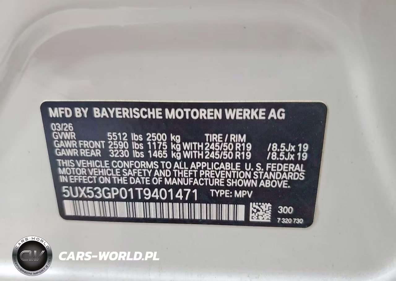 2026 BMW X3 30 xDrive VIN:5UX53GP01T9401471 - 14