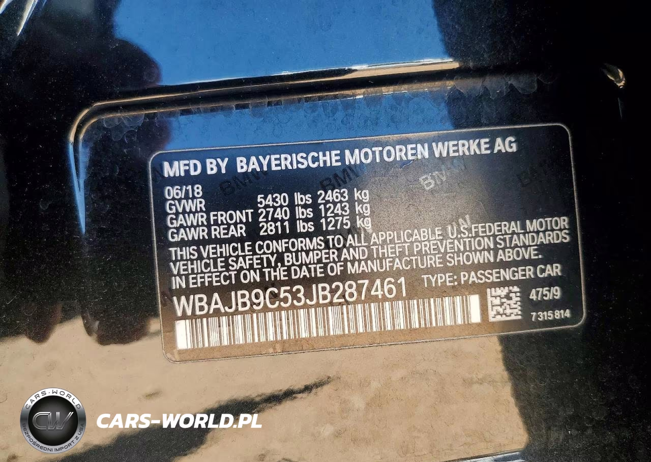 2018 BMW M550Xi VIN:WBAJB9C53JB287461 - 13