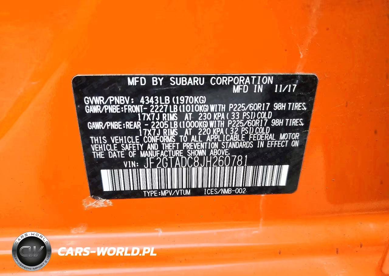 2018 Subaru Crosstrek Premium VIN:JF2GTADC8JH260781 - 12