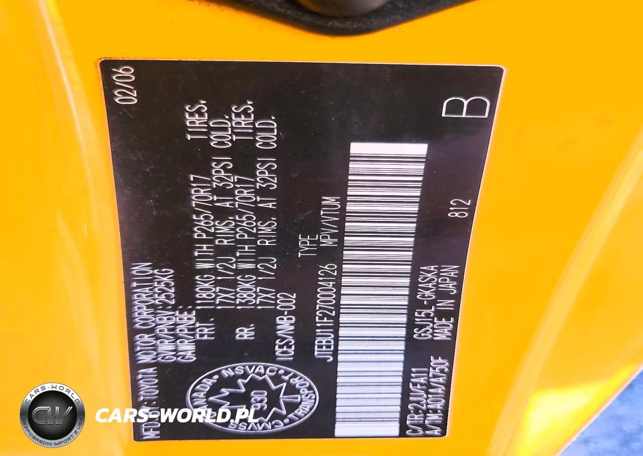 2007 Toyota Fj Cruiser Base VIN:JTEBU11F270004126 - 13