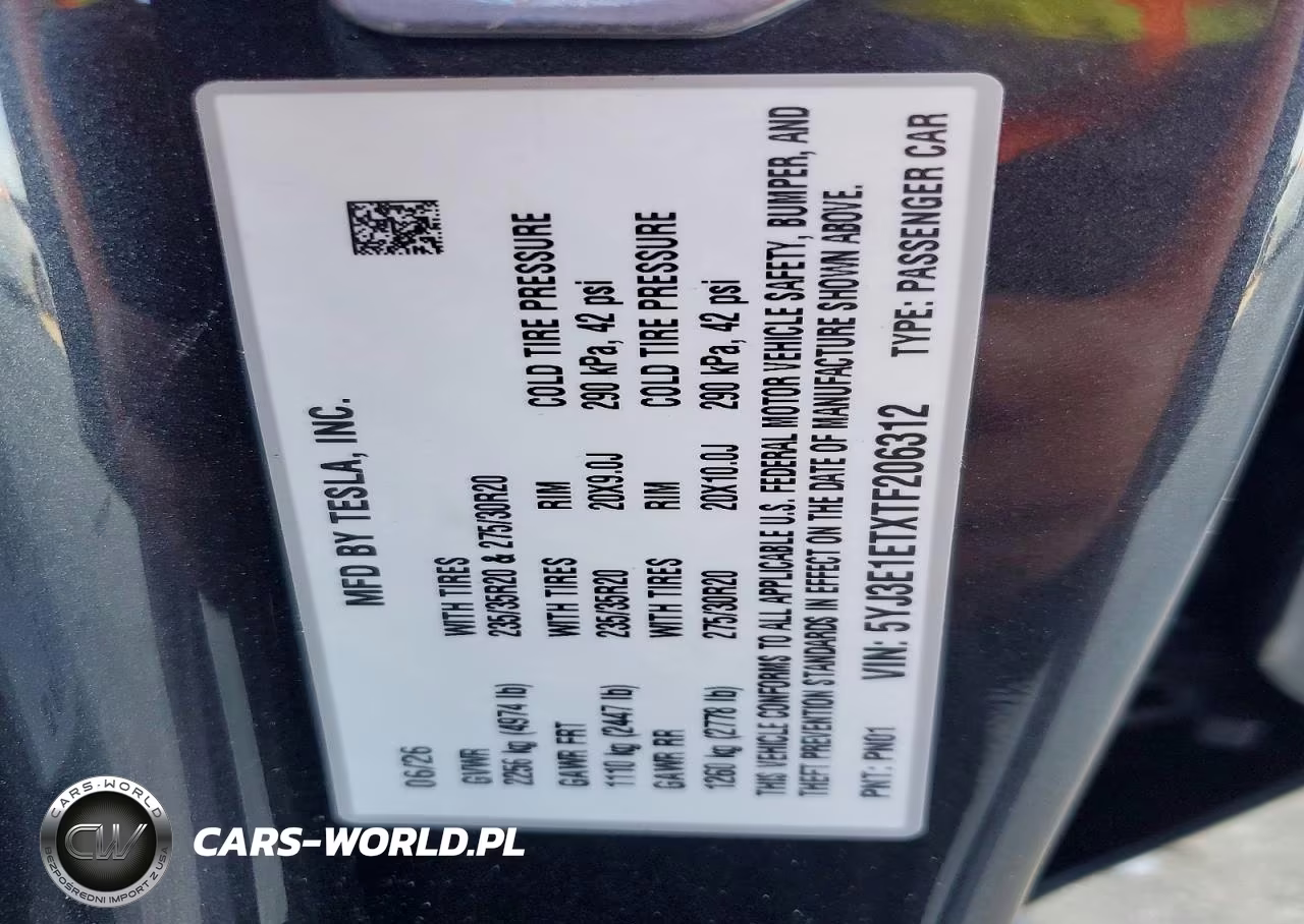 2026 Tesla Model 3 VIN:5YJ3E1ETXTF206312 - 13