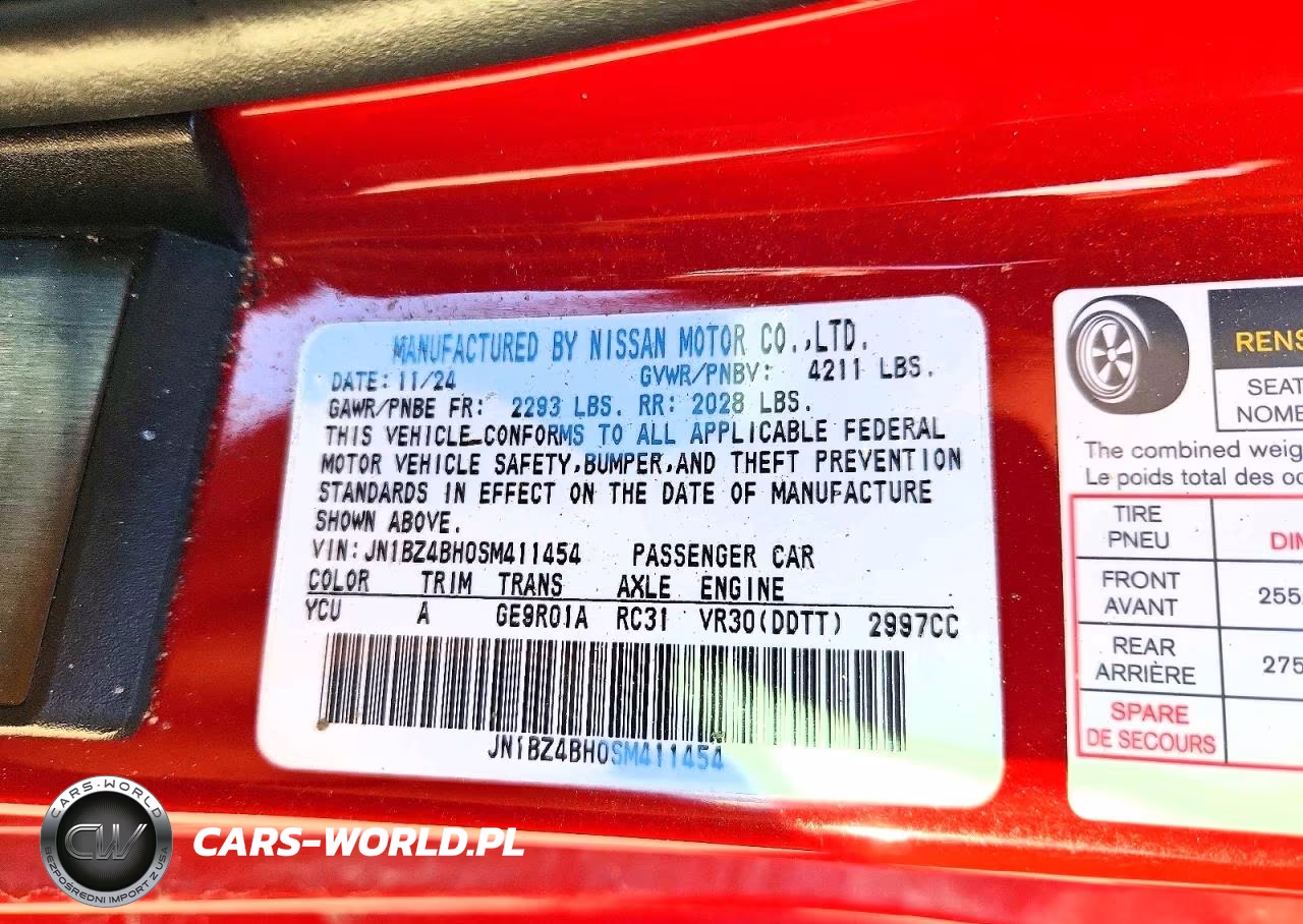 2025 Nissan Z Performance VIN:JN1BZ4BH0SM411454 - 13