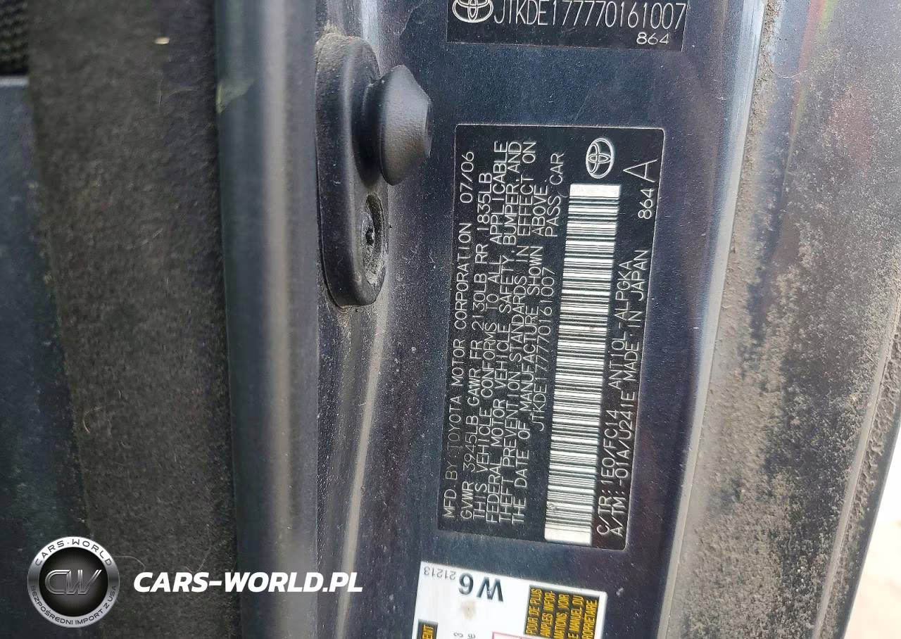 2007 Toyota Scion Tc VIN:JTKDE177770161007 - 12