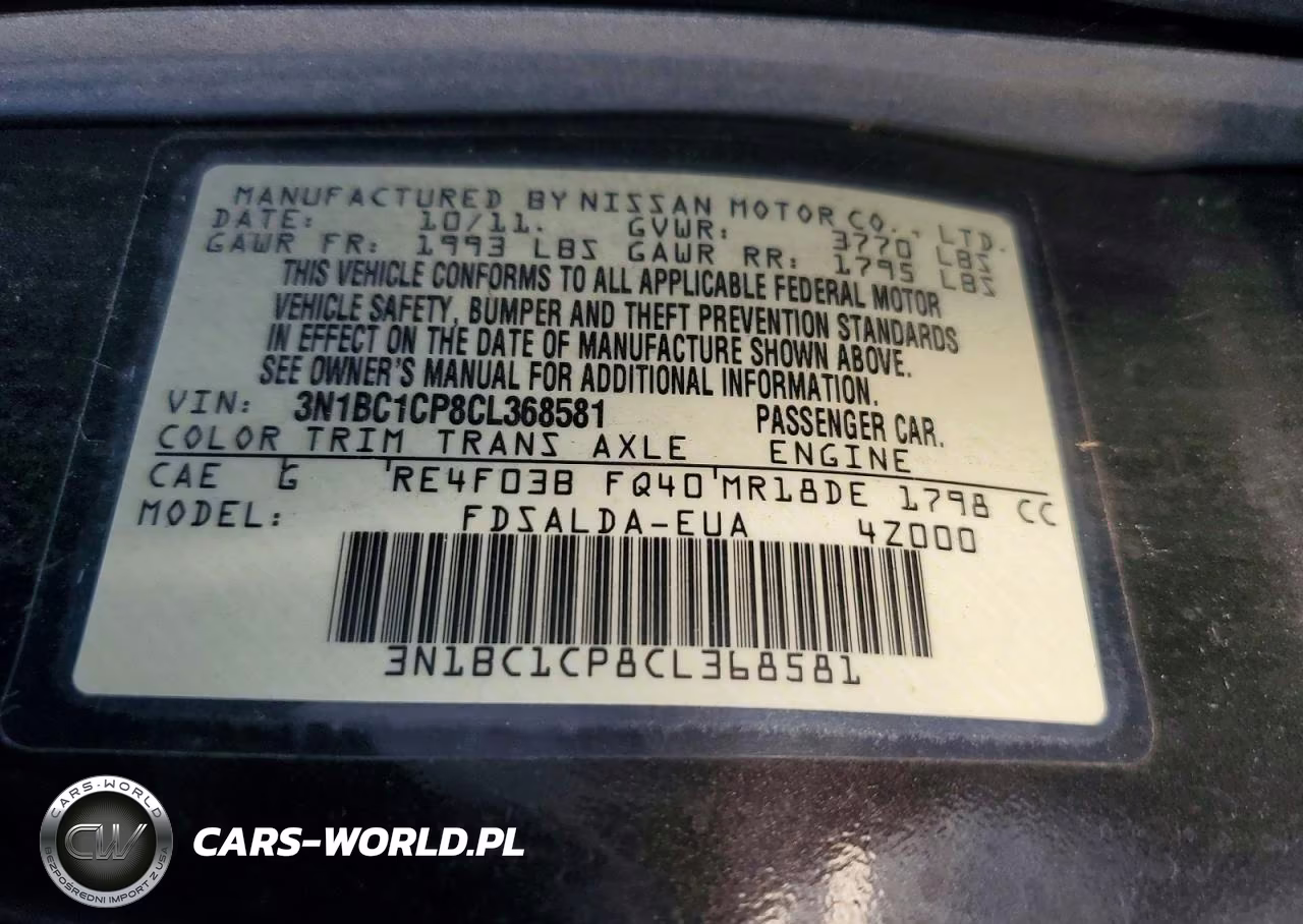 2012 Nissan Versa 1.8 S VIN:3N1BC1CP8CL368581 - 13