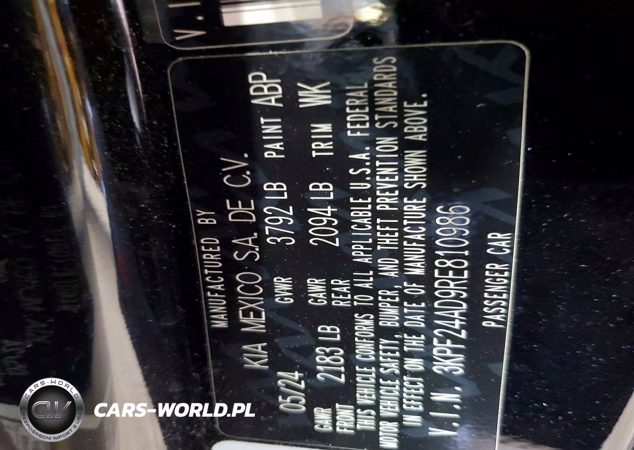 2024 Kia Forte Lxs VIN:3KPF24AD9RE810986 - 12