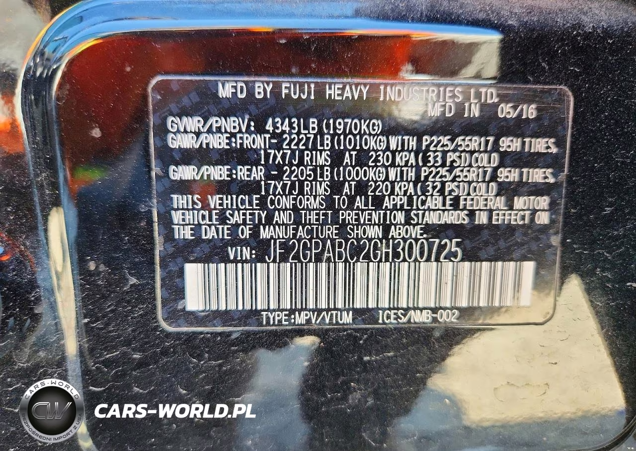 2016 Subaru Crosstrek 2.0I Premium VIN:JF2GPABC2GH300725 - 14