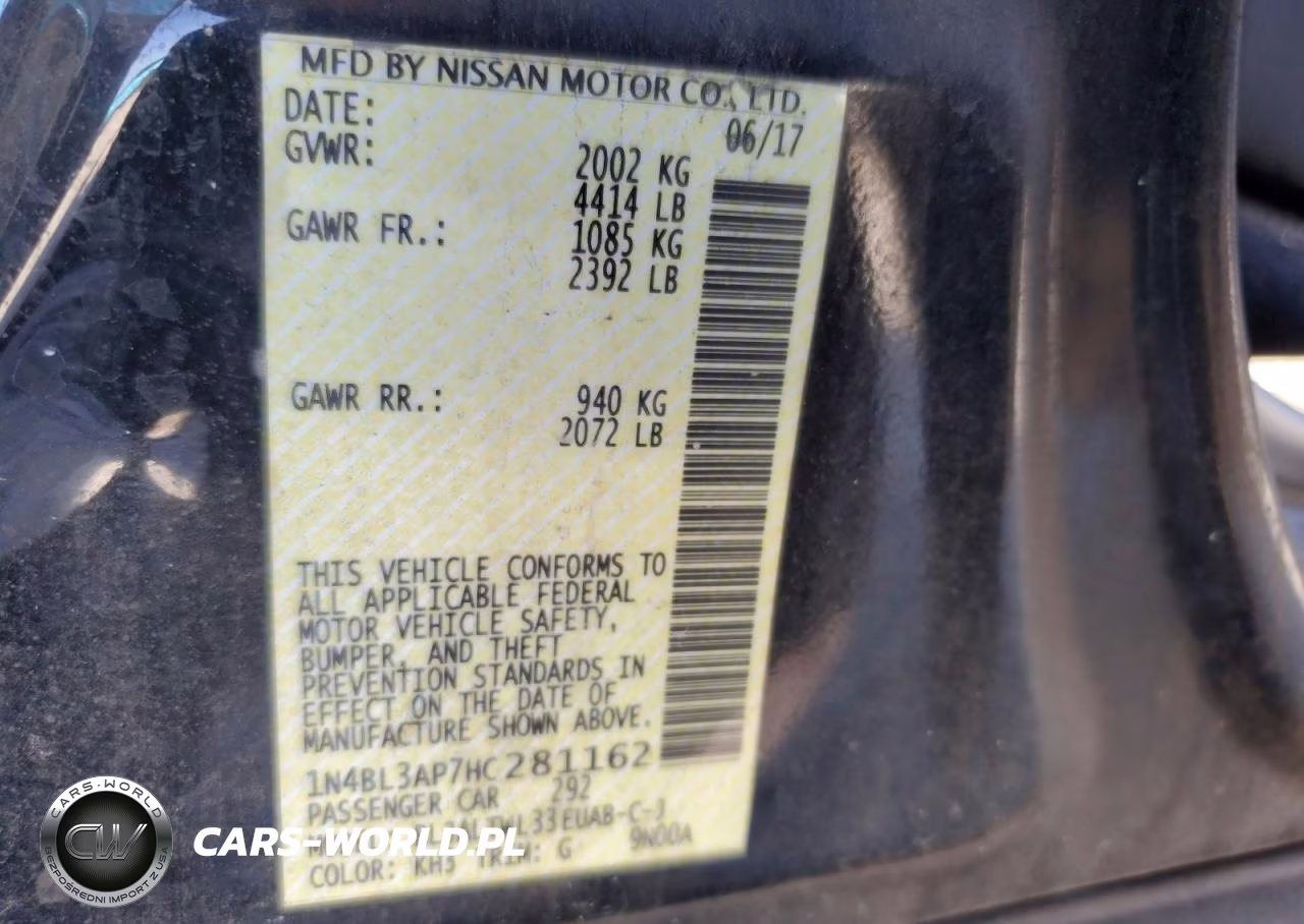 2017 Nissan Altima 3.5 Sl VIN:1N4BL3AP7HC281162 - 12