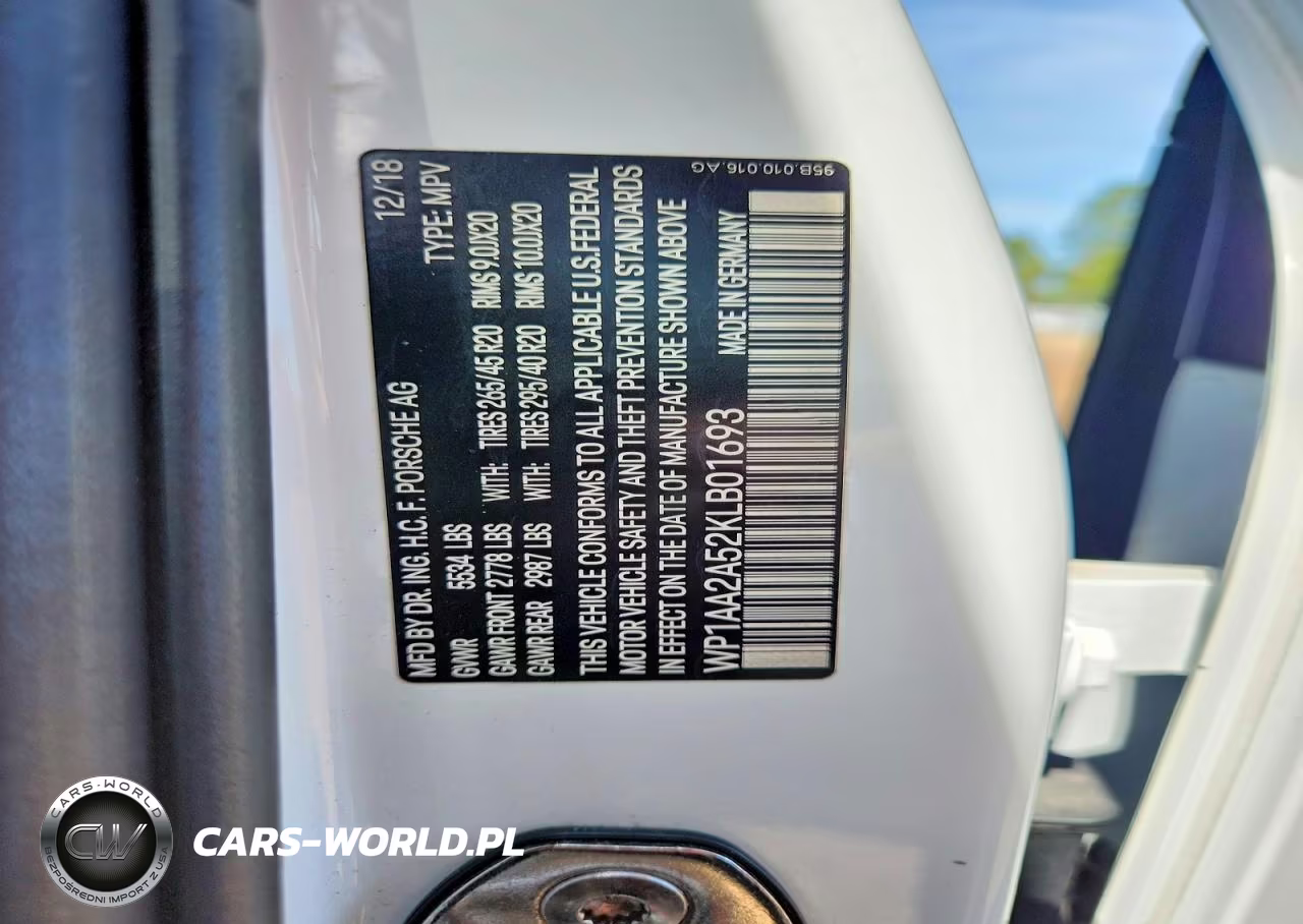 2019 Porsche Macan VIN:WP1AA2A52KLB01693 - 12