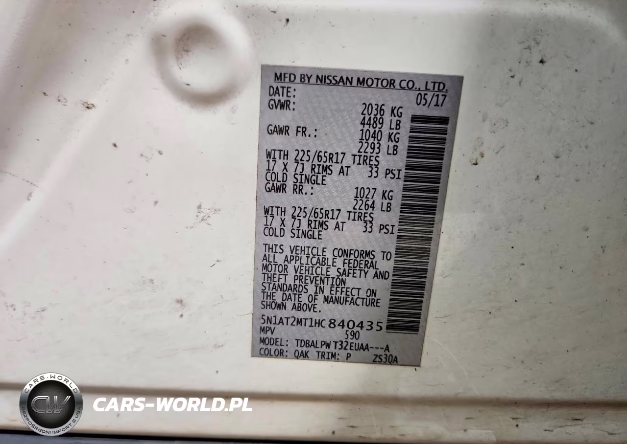 2017 Nissan Rogue S VIN:5N1AT2MT1HC840435 - 13