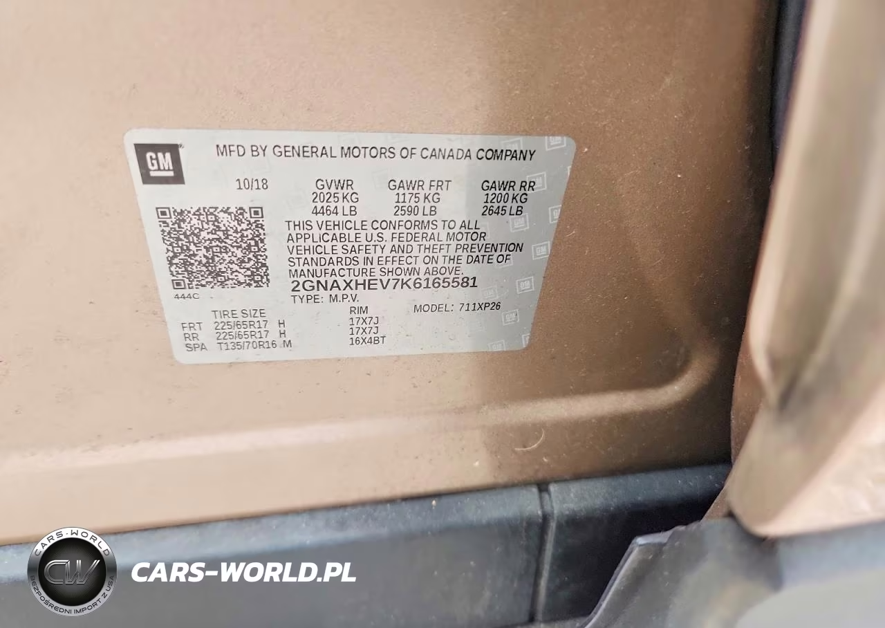 2019 Chevrolet Equinox Ls VIN:2GNAXHEV7K6165581 - 13