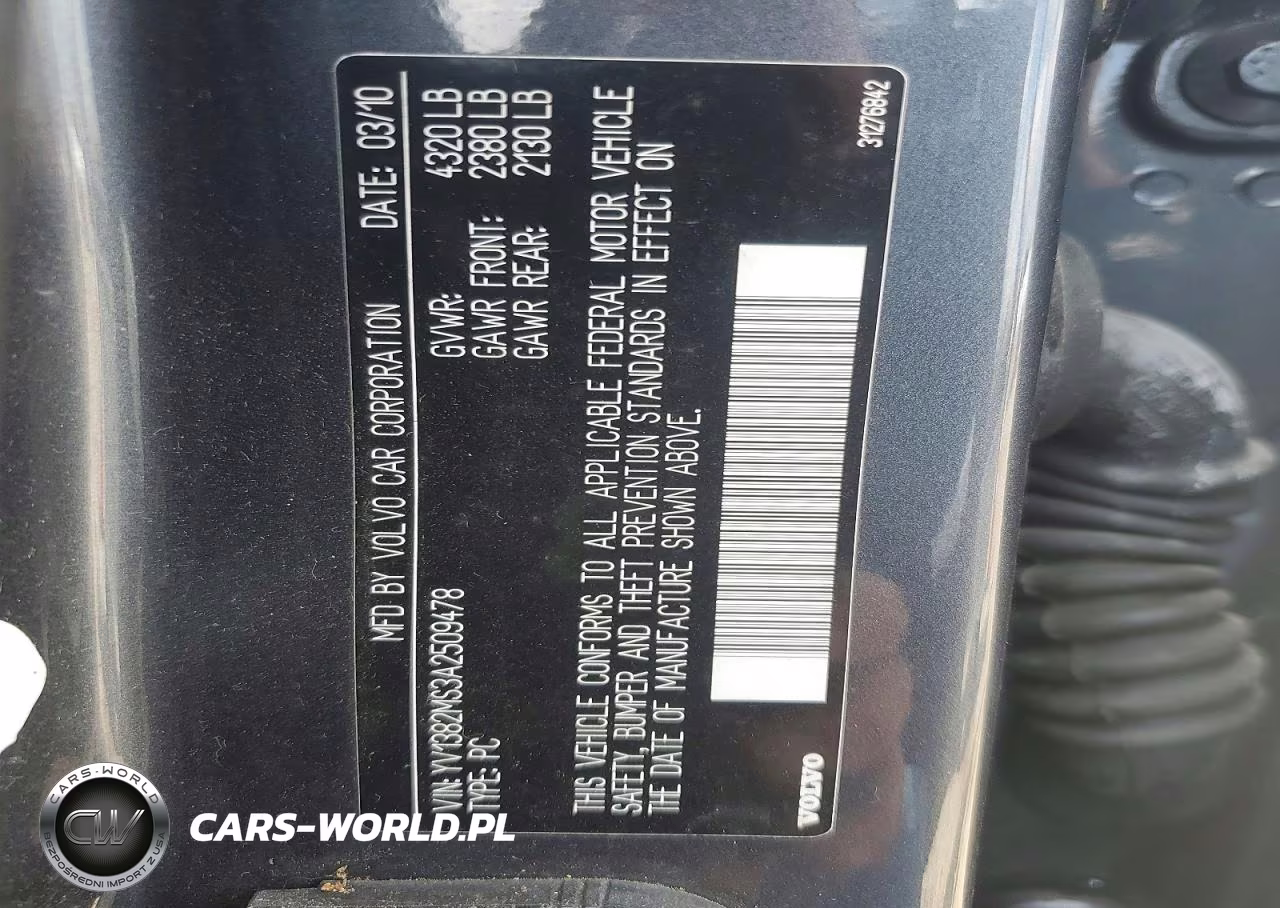 2010 Volvo S40 2.4I VIN:YV1382MS3A2509478 - 12