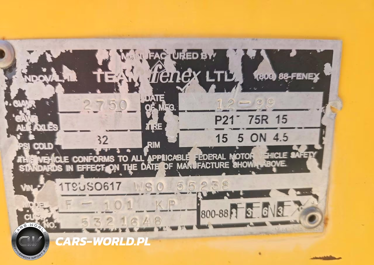 1999 Team Fenex F-101 Kp Power Unit VIN:1T9US0617WS055238 - 10
