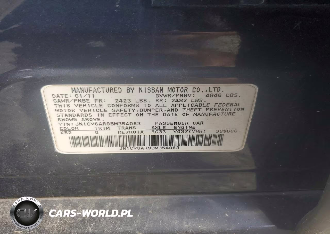 2011 Infiniti G37 Sedan X VIN:JN1CV6AR9BM354063 - 12