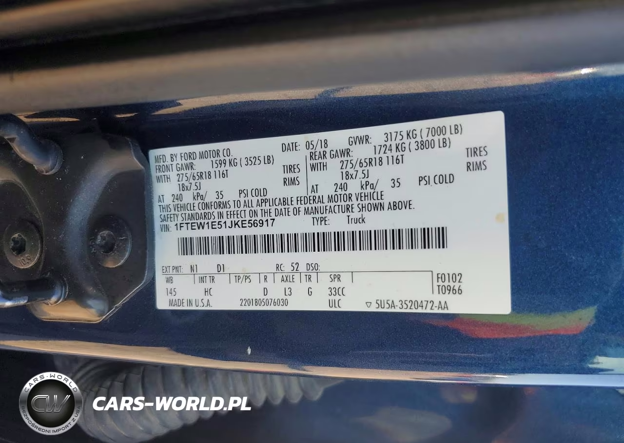 2018 Ford F150 Supercrew VIN:1FTEW1E51JKE56917 - 12